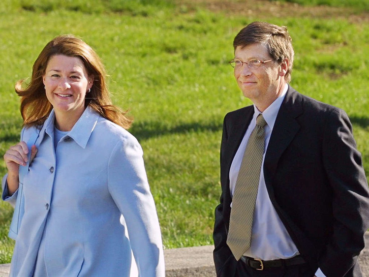  Vợ chồng tỷ phú Bill Gates những ngày còn mặn nồng. (Ảnh: AFP)