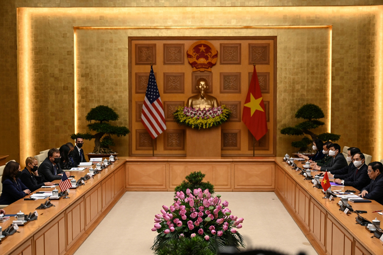 Thủ tướng Phạm Minh Chính nhấn mạnh Việt Nam coi kinh tế - thương mại là trụ cột và động lực của quan hệ Việt Nam - Hoa Kỳ. (Ảnh: Reuters)