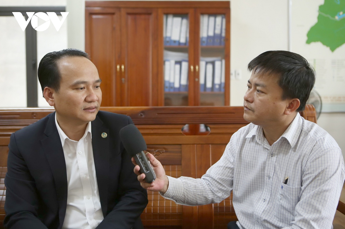Ông Nguyễn Đình Vĩnh - Trưởng Ban Tổ chức Thành ủy Đà Nẵng trả lời phỏng vấn phóng viên VOV.