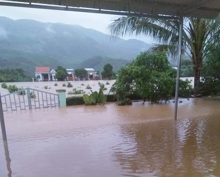 Một khu vực ở huyện Đại Lộc, tỉnh Quảng Nam ngập sâu.