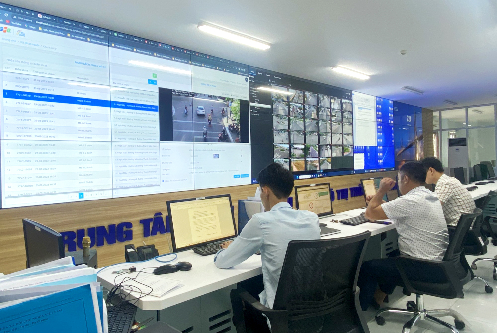 Trung tâm Giám sát và điều hành đô thị thông minh (IOC) tỉnh Bình Định.
