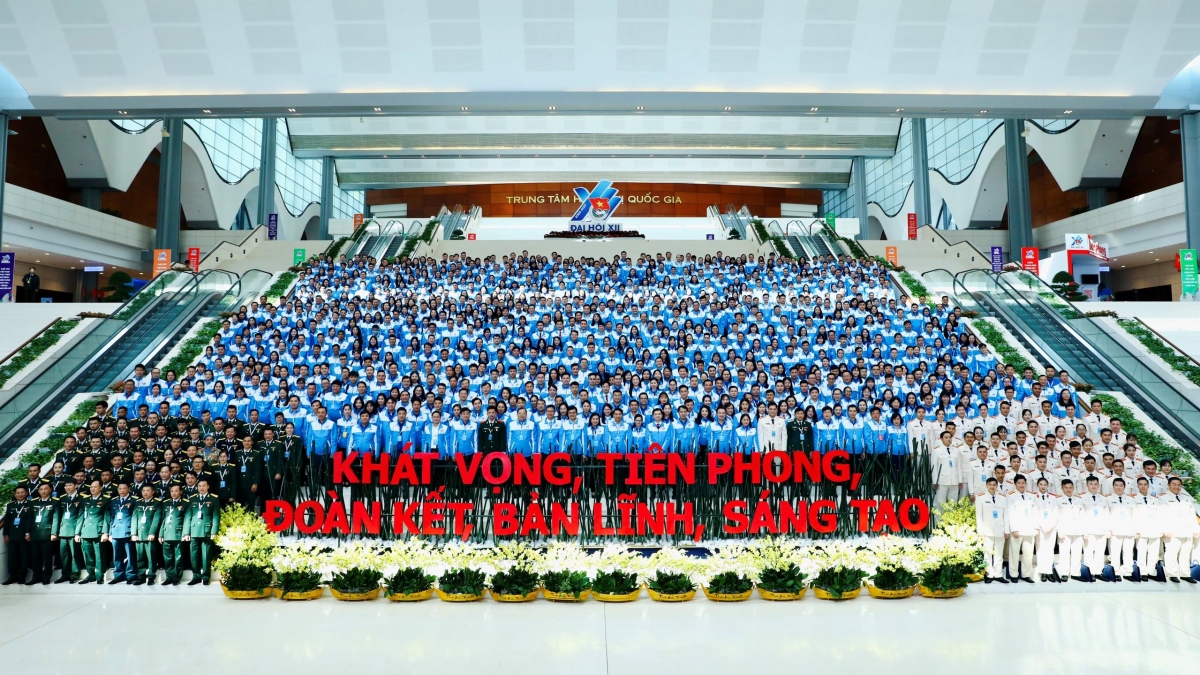 Đại hội đại biểu toàn quốc Đoàn TNCS Hồ Chí Minh lần thứ XII diễn ra từ ngày 14-16/12. (Ảnh: TTXVN)