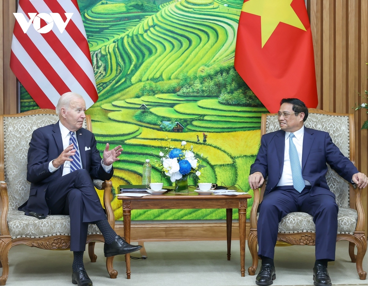 Thủ tướng Phạm Minh Chính hội kiến Tổng thống Joe Biden.