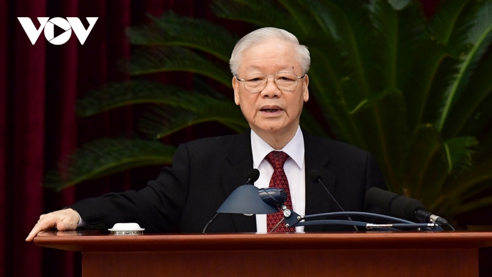Tổng Bí thư Nguyễn Phú Trọng phát biểu khai mạc Hội nghị lần thứ 8 Ban chấp hành Trung ương Đảng khoá XIII.