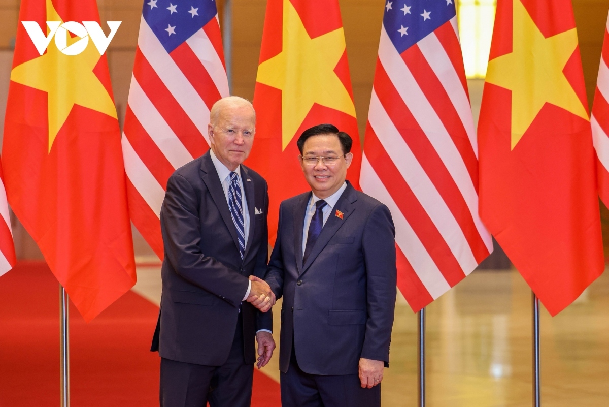 Chủ tịch Quốc hội Vương Đình Huệ hội kiến với Tổng thống Hoa Kỳ Joe Biden.