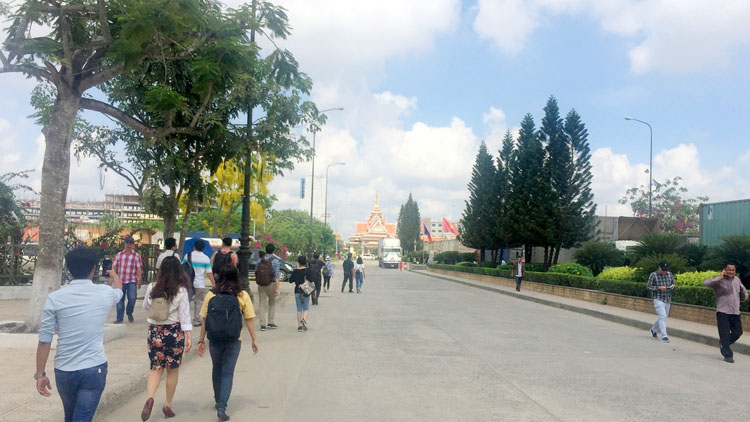 Cửa khẩu quốc tế Mộc Bài - tỉnh Tây Ninh.