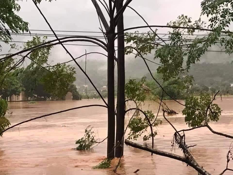 Mưa đặc biệt lớn gây ngập lụt tại xã Quang Kim, huyện Bát Xát.