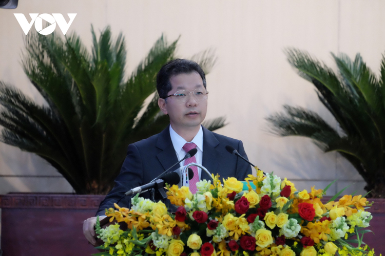 Ông Nguyễn Văn Quảng, Bí thư Thành ủy Đà Nẵng phát biểu tại kỳ họp HĐND Đà Nẵng.