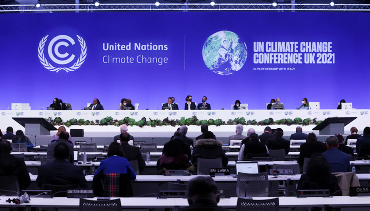 Quang cảnh Hội nghị Biến đổi khí hậu của Liên Hợp Quốc (COP26) tại thành phố Glasgow, Scotland, Vương quốc Anh ngày 31/10. (Ảnh: Reuters)