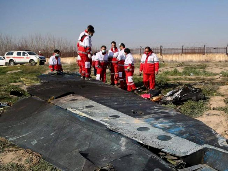Iran ngày 11/1/2020 thừa nhân quân đội nước này đã bắn nhầm chiếc Boeing 737-800 của Ukraine chở 176 người và khiến toàn bộ hành khách và phi hành đoàn thiệt mạng hôm 8/1. (Ảnh: Reuters)
