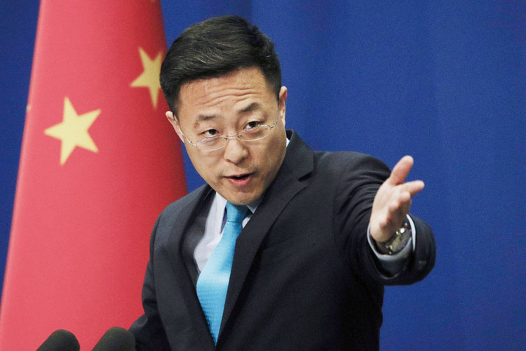 Phát ngôn viên Bộ Ngoại giao Trung Quốc Triệu Lập Kiên. (Ảnh: AP)