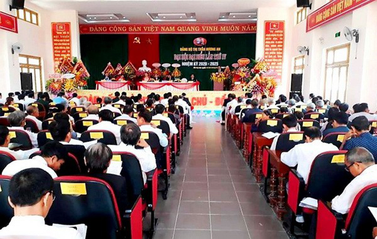 Đại hội Đảng bộ thị trấn Hương An, huyện Quế Sơn diễn ra vào ngày 8/5/2020.