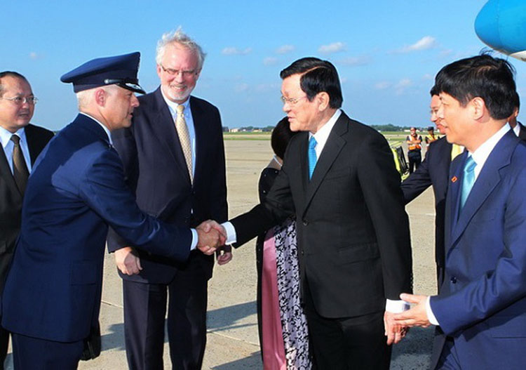 Chuyến thăm chính thức Mỹ của Chủ tịch nước Trương Tấn Sang tháng 7/2013 là một dấu mốc quan trọng trong quan hệ hai nước. (Ảnh: T.L)