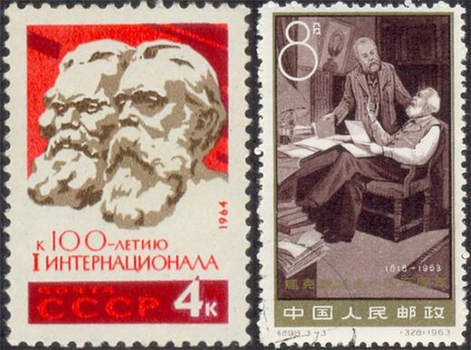 Tình bạn Friedrich Engels - Karl Marx qua những chiếc tem.