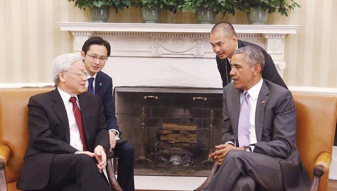 Chuyến thăm Mỹ tháng 7/2015 của Tổng Bí thư Nguyễn Phú Trọng có ý nghĩa quan trọng đối với quan hệ Việt - Mỹ. (Nguồn: TTXVN)