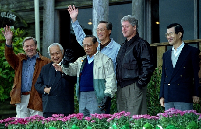 Hội nghị các nhà lãnh đạo APEC đầu tiên năm 1993 tại Seattle (Mỹ). Ảnh: ITN