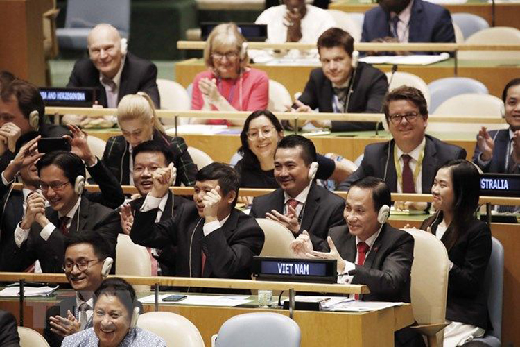 Tối 7/6/2019 (giờ Việt Nam), Chủ tịch Đại hội đồng Liên hợp quốc đã công bố Việt Nam chính thức trở thành Ủy viên không thường trực Hội đồng Bảo an LHQ nhiệm kỳ 2020-2021. 