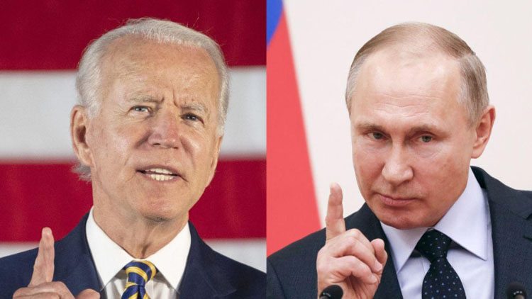 Tổng thống Mỹ Joe Biden (trái) và Tổng thống Nga Vladimir Putin. (Ảnh: AFP.)