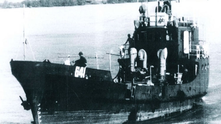 Tàu 641 (HQ671) đã góp phần làm nên huyền thoại đường Hồ Chí Minh trên biển. (Ảnh tư liệu)