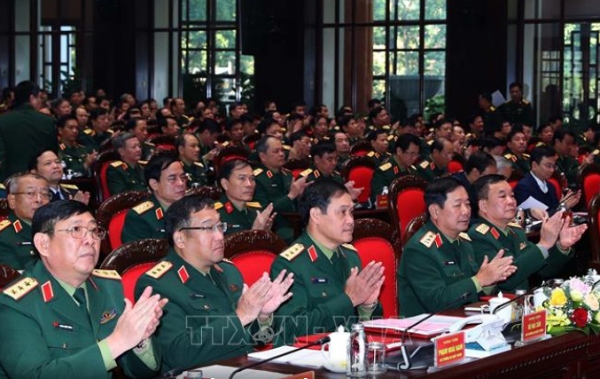 Các đại biểu dự hội nghị quân chính toàn quân. (Ảnh: TTXVN)