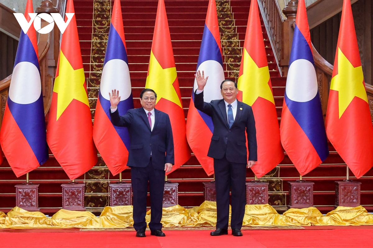 Thủ tướng Chính phủ Phạm Minh Chính và Thủ tướng CHDCND Lào Sonexay Siphandon.