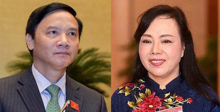 Ông Nguyễn Khắc Định và bà Nguyễn Thị Kim Tiến.