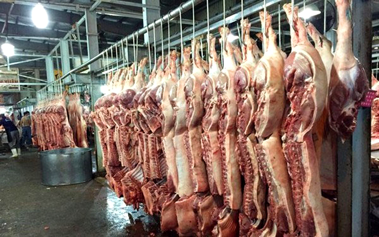 Nhu cầu tiêu thụ thịt lợn tăng cao vào dịp Tết.