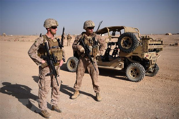 Binh sỹ Mỹ tại căn cứ quân sự Shorab ở tỉnh Helmand, Afghanistan. (Ảnh: AFP/TTXVN)