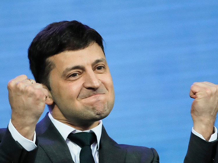 Danh hài Volodymir Zelensky trở thành tổng thống mới của Ukraine (ảnh: internet). 