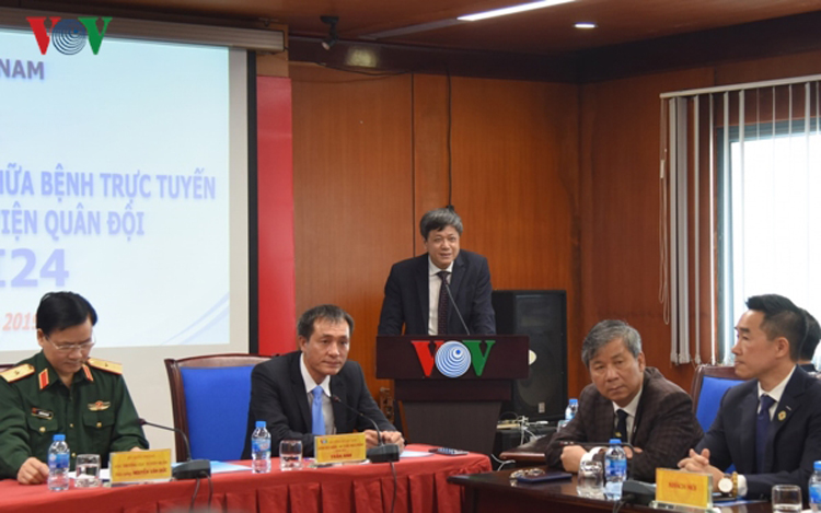 Phó Tổng Giám đốc VOV Vũ Hải phát biểu tại hội nghị.
