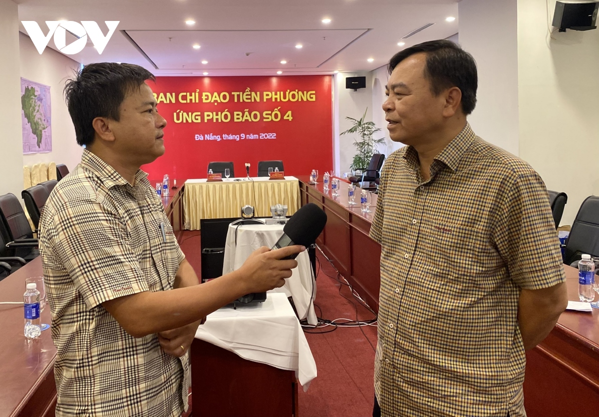 Ông Nguyễn Hoàng Hiệp, Thứ trưởng Bộ Nông nghiệp và Phát triển nông thôn, Phó trưởng Ban Chỉ đạo Quốc gia về Phòng chống thiên tai trả lời phỏng vấn VOV.