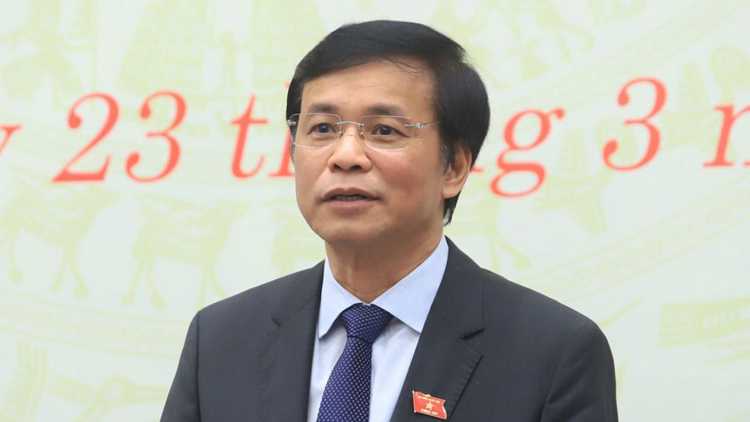 Tổng Thư ký Nguyễn Hạnh Phúc thông tin tới báo chí về công tác nhân sự tại Kỳ họp 11, Quốc hội khoá XIV.