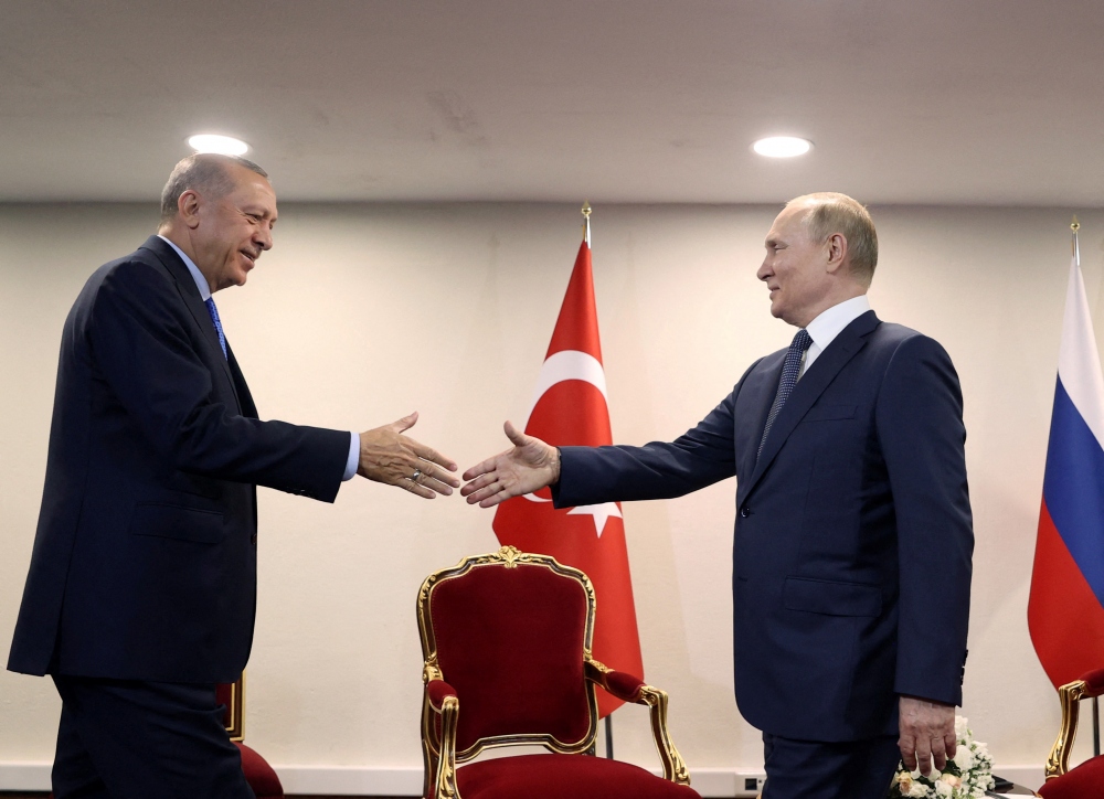Tổng thống Thổ Nhĩ Kỳ Tayyip Erdogan và Tổng thống Nga Vladmir Putin. Ảnh: Reuters