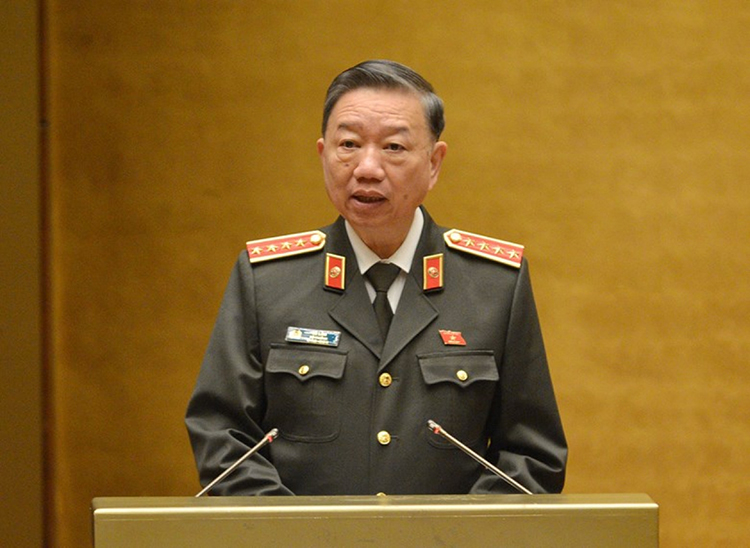 Đại tướng Tô Lâm - Bộ trưởng Bộ Công an. Ảnh: Quốc hội
