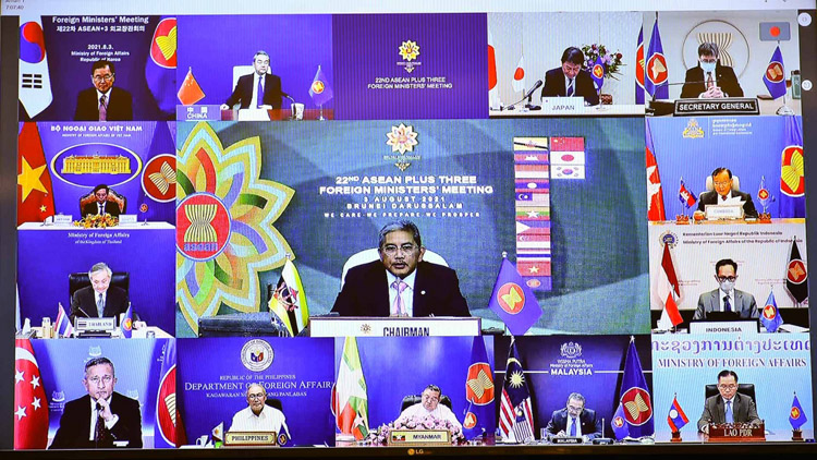 Hội nghị Bộ trưởng Ngoại giao ASEAN+3 lần thứ 22 diễn ra theo hình thức trực tuyến.