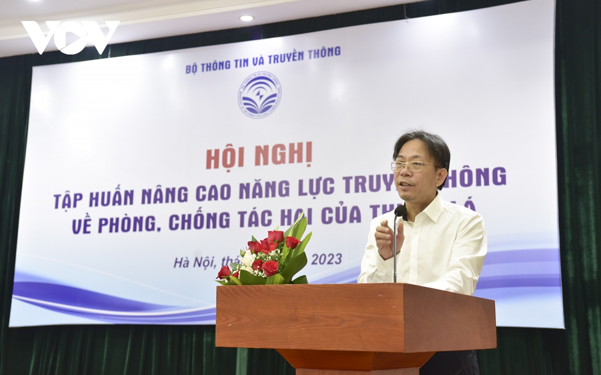 Ông Hồ Hồng Hải, Phó Vụ trưởng Vụ Pháp chế, Bộ Thông tin và Truyền thông (TT&TT) phát biểu khai mạc.