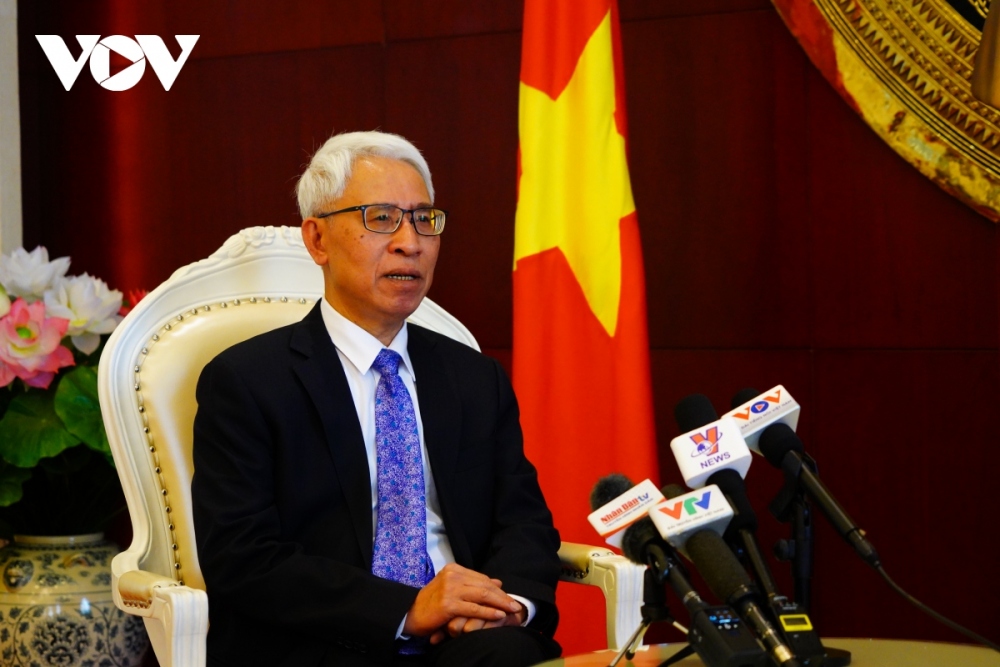 Đại sứ đặc mệnh toàn quyền Việt Nam tại Trung Quốc – Phạm Sao Mai. (Ảnh: Bích Thuận)