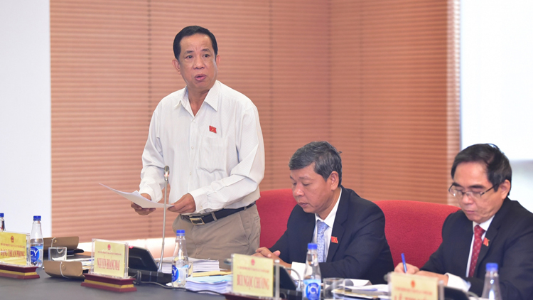 Phó Chủ nhiệm Uỷ ban về các vấn đề xã hội Đặng Thuần Phong - đại diện cơ quan thẩm tra dự án luật phát biểu.