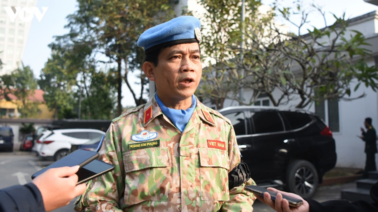 Cục trưởng Cục Gìn giữ Hòa bình Việt Nam - Thiếu tướng Hoàng Kim Phụng. (Ảnh: Trọng Phú).