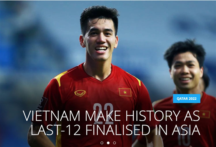 Đội tuyển Việt Nam được chọn làm điểm nhấn vòng loại World Cup khu vực châu Á.