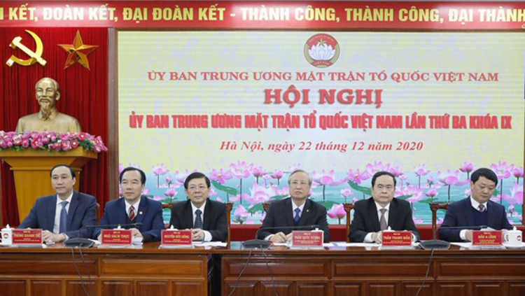 Hội nghị Ủy ban Trung ương MTTQ Việt Nam lần thứ 3 (Khóa IX) (Ảnh: mattran.org.vn)
