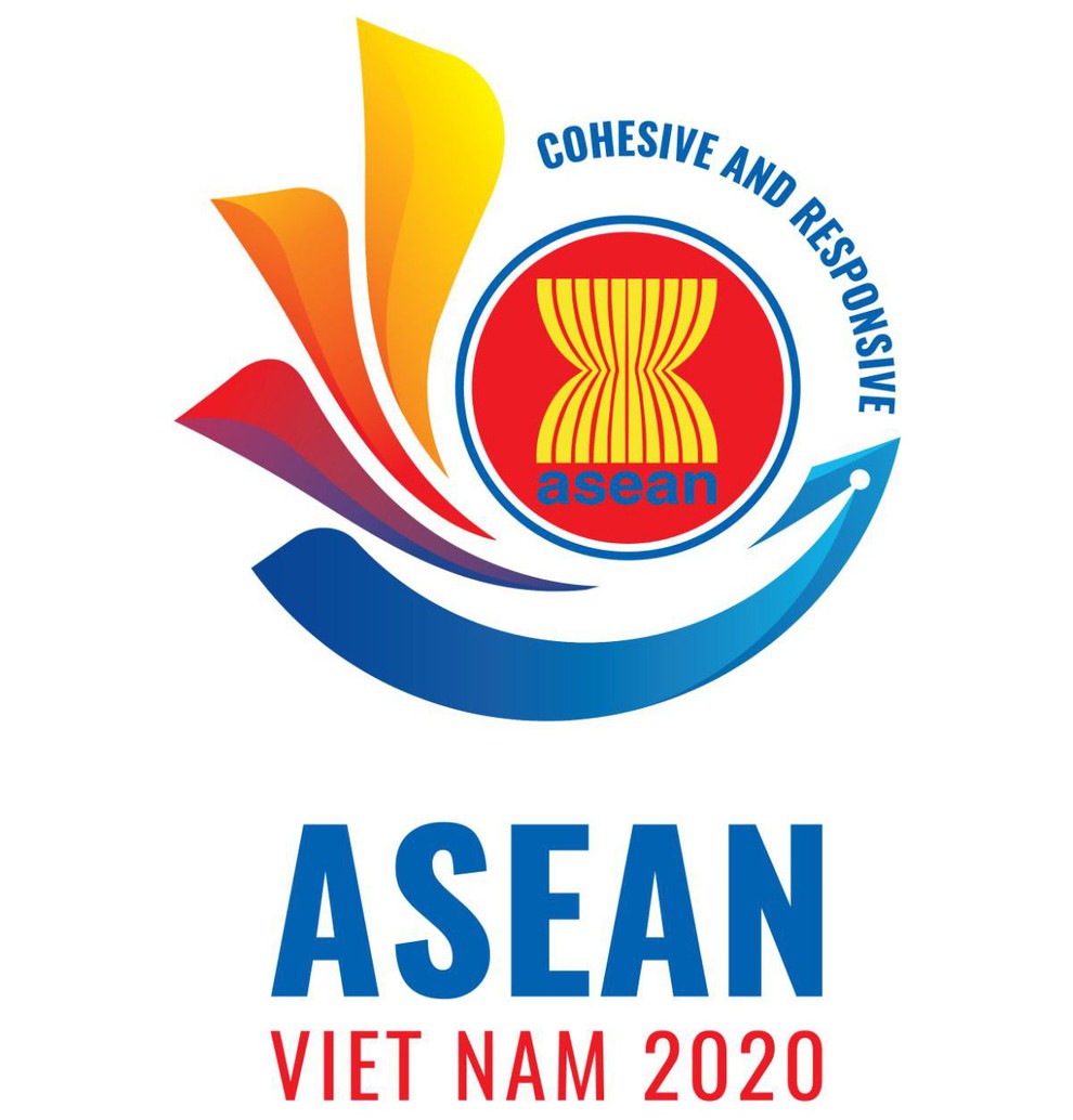 Logo chính thức Năm ASEAN do tác giả Phạm Ngọc Thương đến từ Long An thiết kế.