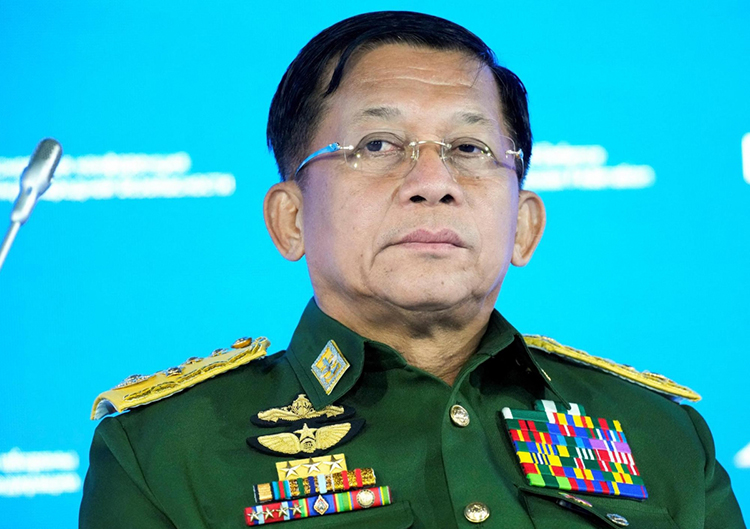 Người đứng đầu chính quyền quân sự Myanmar - ông Min Aung Hlaing. Ảnh: Reuters