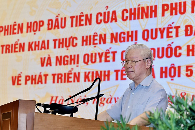 Tổng Bí thư Nguyễn Phú Trọng phát biểu chỉ đạo tại phiên họp.