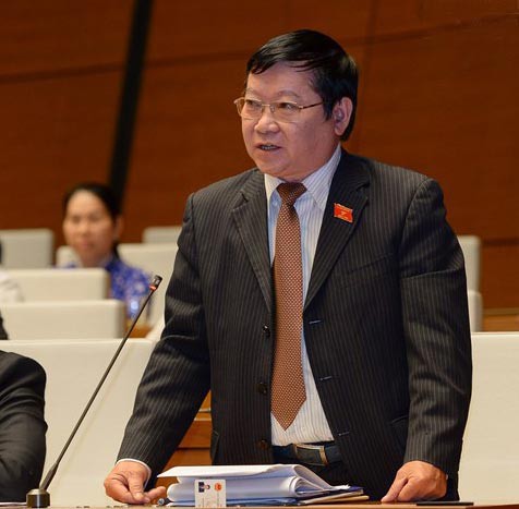 Ông Lê Như Tiến phát biểu trên diễn đàn Quốc hội khóa XIII.