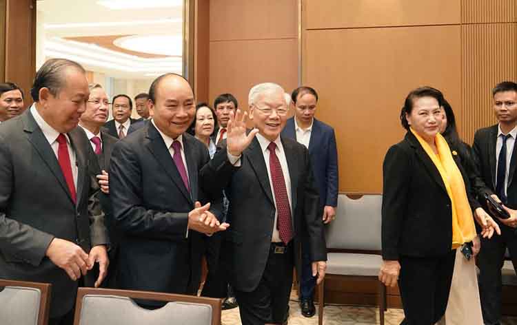 Tổng Bí thư, Chủ tịch nước Nguyễn Phú Trọng dự và phát biểu chỉ đạo hội nghị.