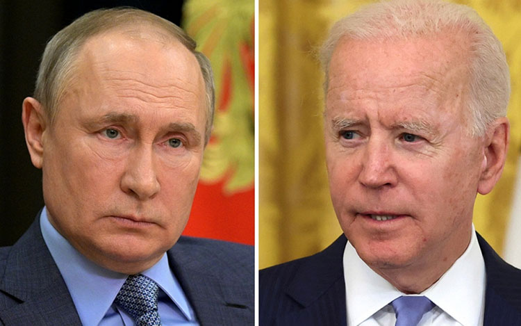 Tổng thống Nga Putin và Tổng thống Mỹ Biden. Ảnh: Reuters.