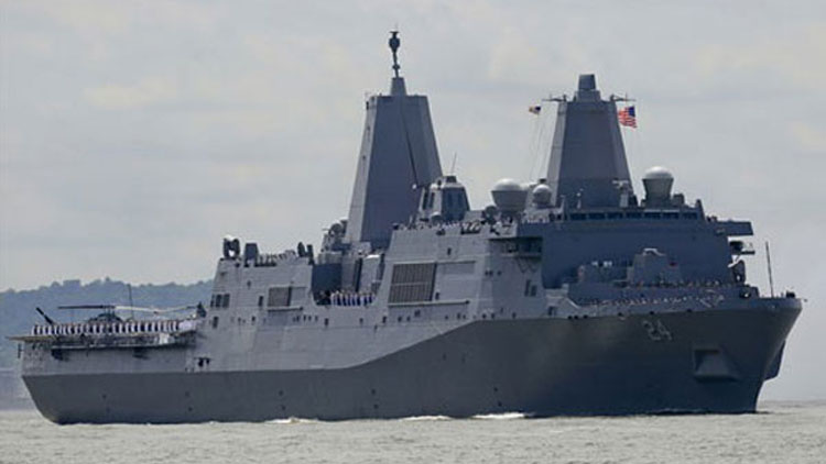 Tàu đổ bộ USS Arlington. Ảnh: US Marine.