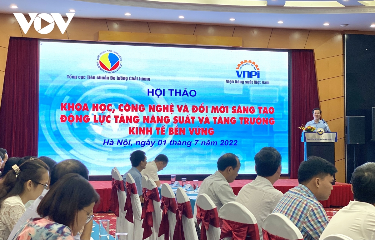 TS. Hà Minh Hiệp, Phó Tổng cục trưởng - Phụ trách Tổng cục Tiêu chuẩn Đo lường Chất lượng phát biểu tại Hội thảo.
