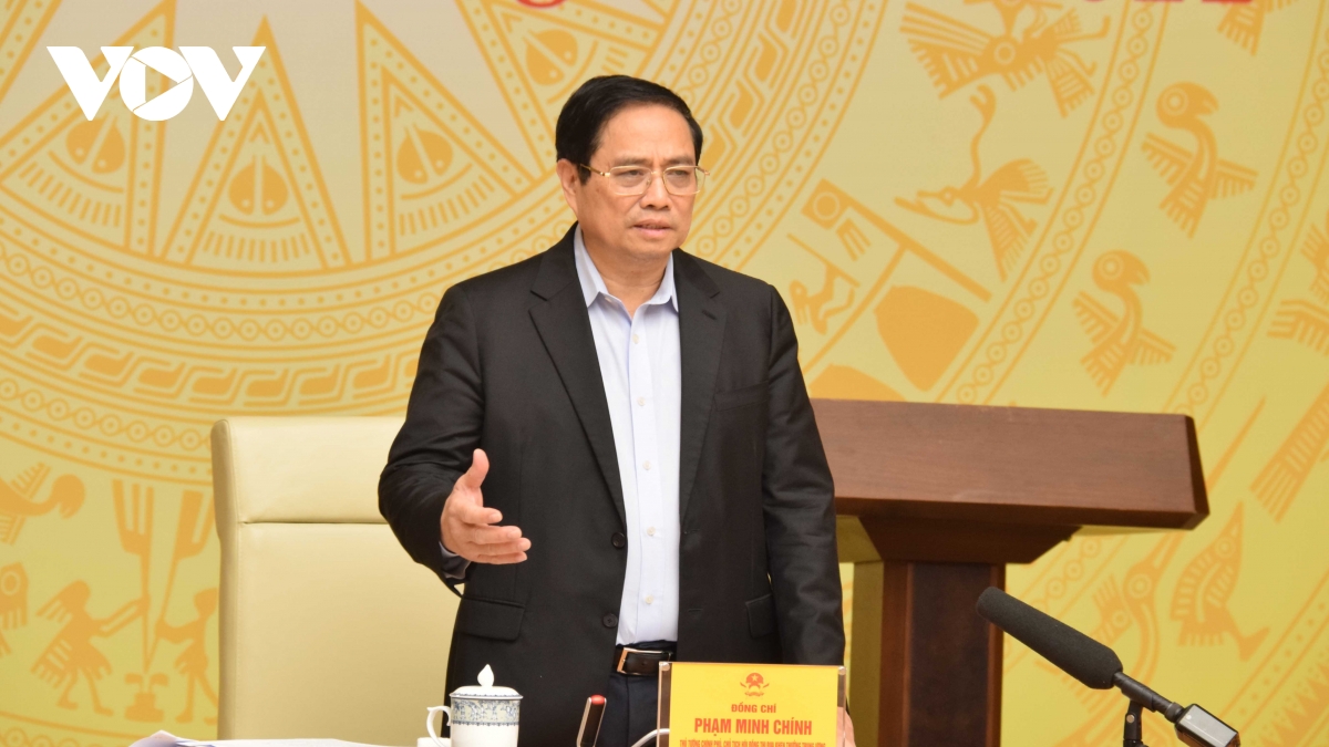 Thủ tướng Phạm Minh Chính phát biểu tại cuộc họp.
